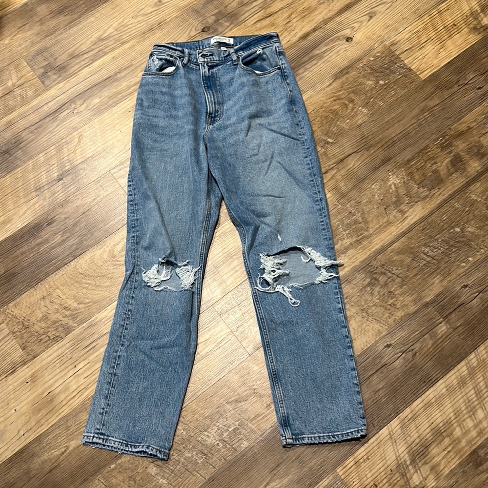 Abercrombie & Fitch curve love 90s straight ultra high rise jeans